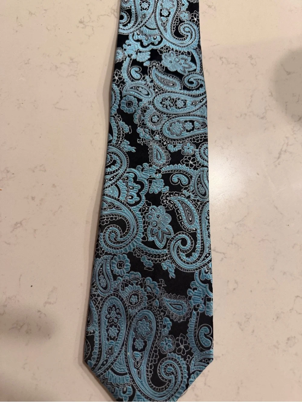 Classic Paisley Silk-Blend Tie in Dark Teal